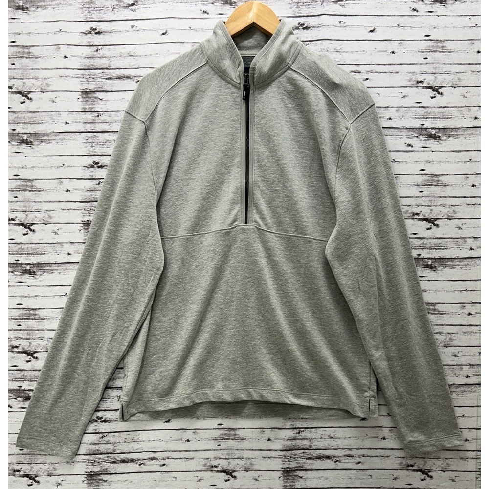 Johnnie-O 1/4 Zip Pullover Men's Medium Gray Sand Gately JMKO4240
